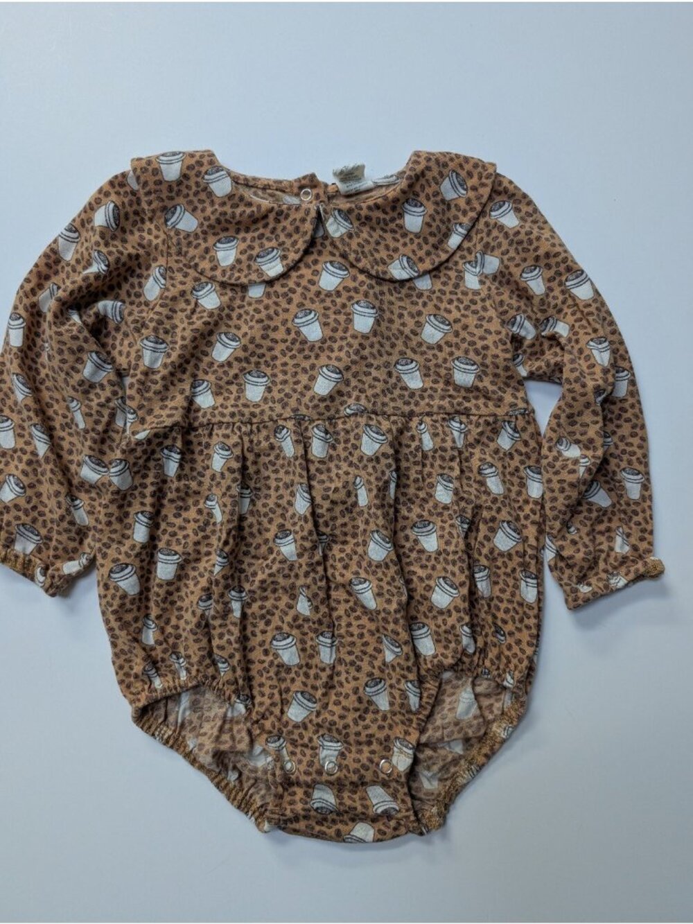 Kate Quinn Modal Coffee Cups 2T Peter Pan Collar Bubble PNW Coffee Beans